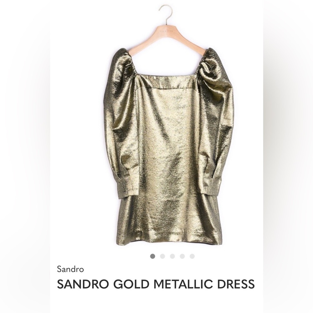 SANDRO GOLD METALLIC DRESS